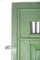 Antike österreichische grün lackierte Tür, 1800er 2