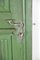 Antique Austrian Folk Green Painted Door, 1800s 9