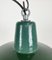 Small Industrial Green Enamel Pendant Lamp, 1960s 3