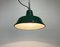 Small Industrial Green Enamel Pendant Lamp, 1960s 10