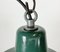 Petite Lampe à Suspension Industrielle en Émail Vert, 1960s 9