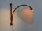 Lampada da parete vintage regolabile in teak di Domus, anni '60, Immagine 7