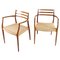 Teak Model No. 62 Armchairs by N. O. Moller, 1962, Set of 2, Image 1