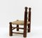 Mid-Century Oak and Rush Low Chairs by Charles Dudouyt, France, 1950s, Set of 2 6