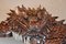Espejo grande con forma de dragón de madera de hierro finamente tallada, década de 1900, Imagen 2