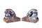 Art Deco Red Marble Polychromed Bookends with Drinking Panthers, France, 1930s, Set of 2, Image 7