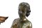 Jacques Limousin, Girl with Bird, 1920s, Babbitt on Marble Base, Image 4