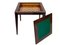 Tavolo da gioco Art Déco in gommalacca lucidato a mano con scacchiera e feltro verde, anni '30, Immagine 8