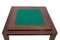 Art Deco Schellack handpolierter Spieltisch mit Schachbrett und grünem Filz, 1930er 10