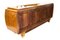 Art Deco Birch Burl Wood Curved Hand Polished Sideboard with Brass Fittings, 1930s, Image 7