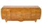 Aparador Art Déco de madera nudosa de abedul pulida a mano con accesorios de latón, años 30, Imagen 2