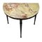 Art Deco Half-Moon Marble Nightstands on Black Metal Base, 1930s, Set of 2, Image 5