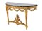 Louis Seize XVI Golden Console Table with Marble and Mirror, 1750s, Set of 2 5