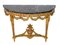 Louis Seize XVI Golden Console Table with Marble and Mirror, 1750s, Set of 2 4
