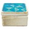 Vintage Box aus blau glasierter Keramik von Cases, 1960er 1