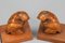 Hand Carved Owl Wooden Bookends, Germany, 1930s, Set of 2 12