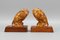 Hand Carved Owl Wooden Bookends, Germany, 1930s, Set of 2, Image 11
