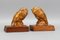 Hand Carved Owl Wooden Bookends, Germany, 1930s, Set of 2 10