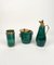 Green Goatskin & Brass Barware Set attributed to Aldo Tura for Macabo, Italy, 1960s, Set of 3 4