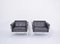 Dark Grey Leather Lounge Chairs attributed to Horst Brüning for Kill International, 1970s, Set of 2, Image 5