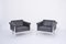 Dark Grey Leather Lounge Chairs attributed to Horst Brüning for Kill International, 1970s, Set of 2, Image 2