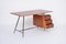 Mid-Century Italian Modern Teak Desk with Floating Top and Drawers, 1950s, Image 6