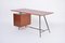 Mid-Century Italian Modern Teak Desk with Floating Top and Drawers, 1950s, Image 8