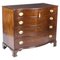 Antique George III Serpentine Flame Mahogany Chest Drawers, 18th Century 1