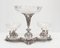 Silver Centrepiece Dish or Epergne in Sheffield Plate with Glass Bowls 1