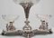 Silver Centrepiece Dish or Epergne in Sheffield Plate with Glass Bowls 11