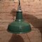 Lámpara colgante industrial vintage en verde, Imagen 2