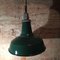 Lampada a sospensione vintage industriale verde, Immagine 3