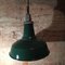 Lámpara colgante industrial vintage en verde, Imagen 3