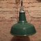 Lámpara colgante industrial vintage en verde, Imagen 1