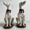 Große Keramik Greyhounds oder Whippets, 2er Set 12
