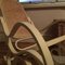Rocking Chair Style Art Nouveau en Bois Courbé et en Jonc 4