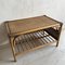 Bamboo Coffee Table with Herringbone Rattan Top & Wicker Side Detail 10