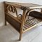 Bamboo Coffee Table with Herringbone Rattan Top & Wicker Side Detail 7