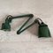 Industrial Green Machinist Wall Light from EDL, 1930s 8