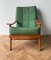 Mid-Century Danish Teak Green Lounge Chair 3