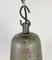 Industrial Petrol Enamel Factory Ceiling Lamp with Cast Iron Top, 1960s, Image 8