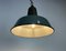 Industrial Petrol Enamel Factory Ceiling Lamp with Cast Iron Top, 1960s, Image 11