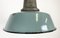Industrial Petrol Enamel Factory Ceiling Lamp with Cast Iron Top, 1960s 4