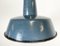 Small Industrial Blue Enamel Pendant Lamp, 1960s 4