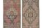 Small Distressed Turkish Rugs or Kitchen Mats, Set of 2 5