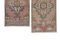 Small Distressed Turkish Rugs or Kitchen Mats, Set of 2 4