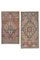 Small Distressed Turkish Rugs or Kitchen Mats, Set of 2 1