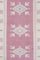 Vintage Kurdish Hand-Knotted Runner Rug in Pink & Tan Wool, 1960s 7