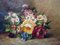 Huile sur Toile Bouquet de Fleurs par Murry Morry Marry to Identifier, 1960s, Huile 2