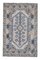 Turkish Distressed Blue Oushak Area Rug Hand-Knotted in Wool 1